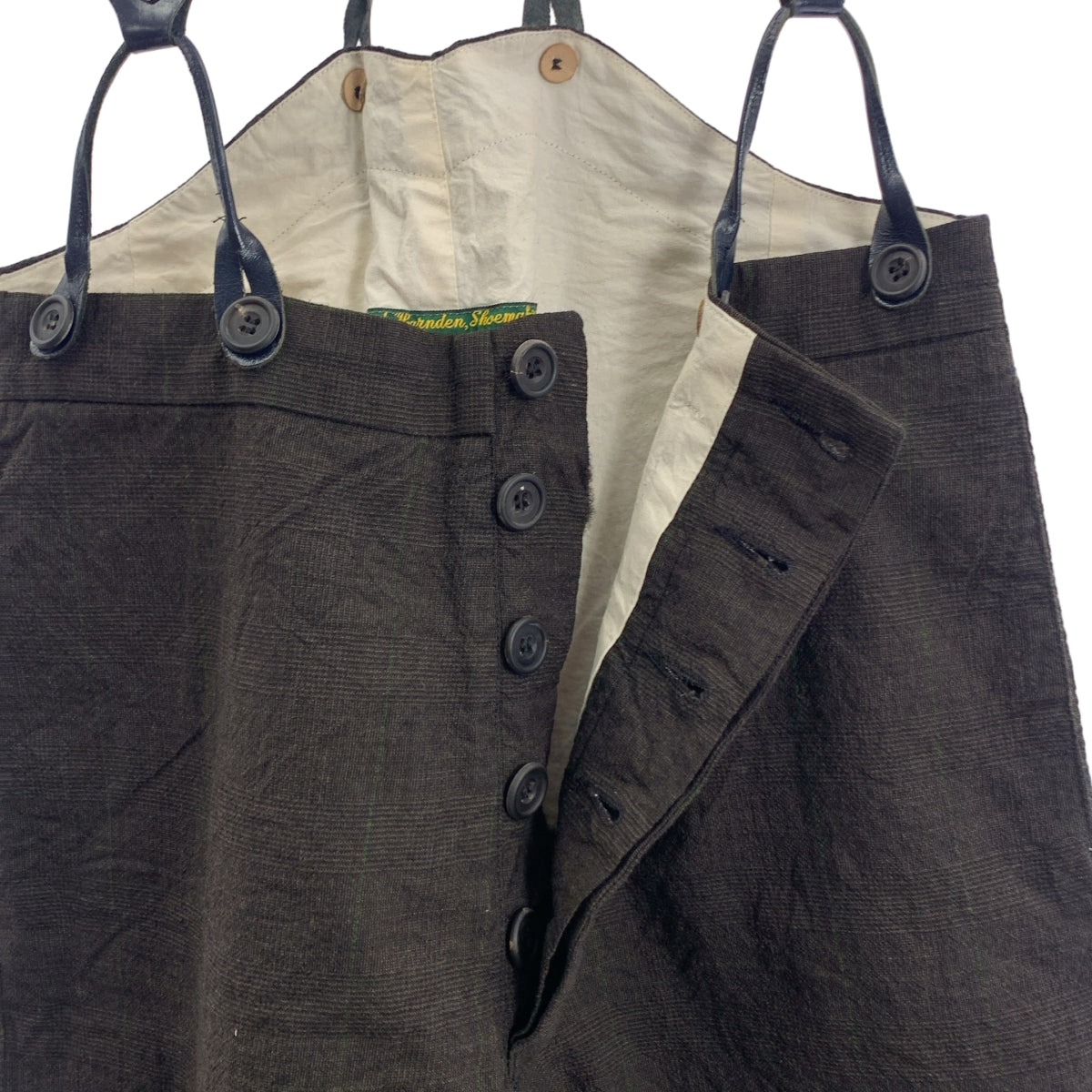 Paul Harnden / 폴 하덴 | suspender pants / 가죽 전환 살펜더 반바지 반바지 | XS |