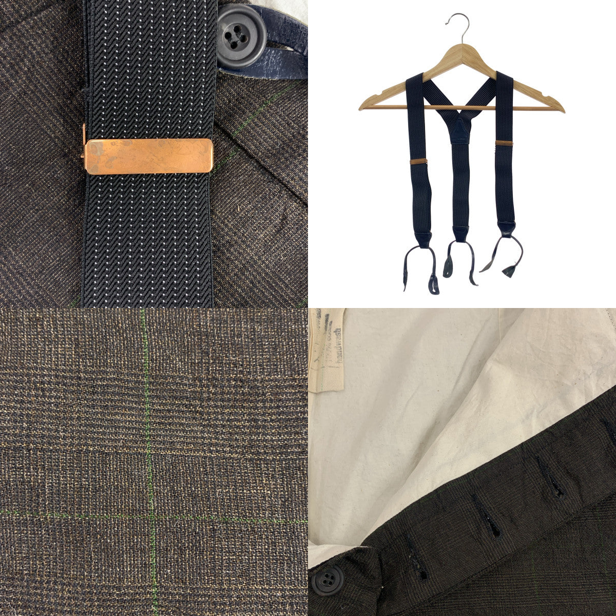 Paul Harnden / ポールハーデン | suspender pants / レザー切替 サルペンダー ショートパンツ ショーツ | XS |