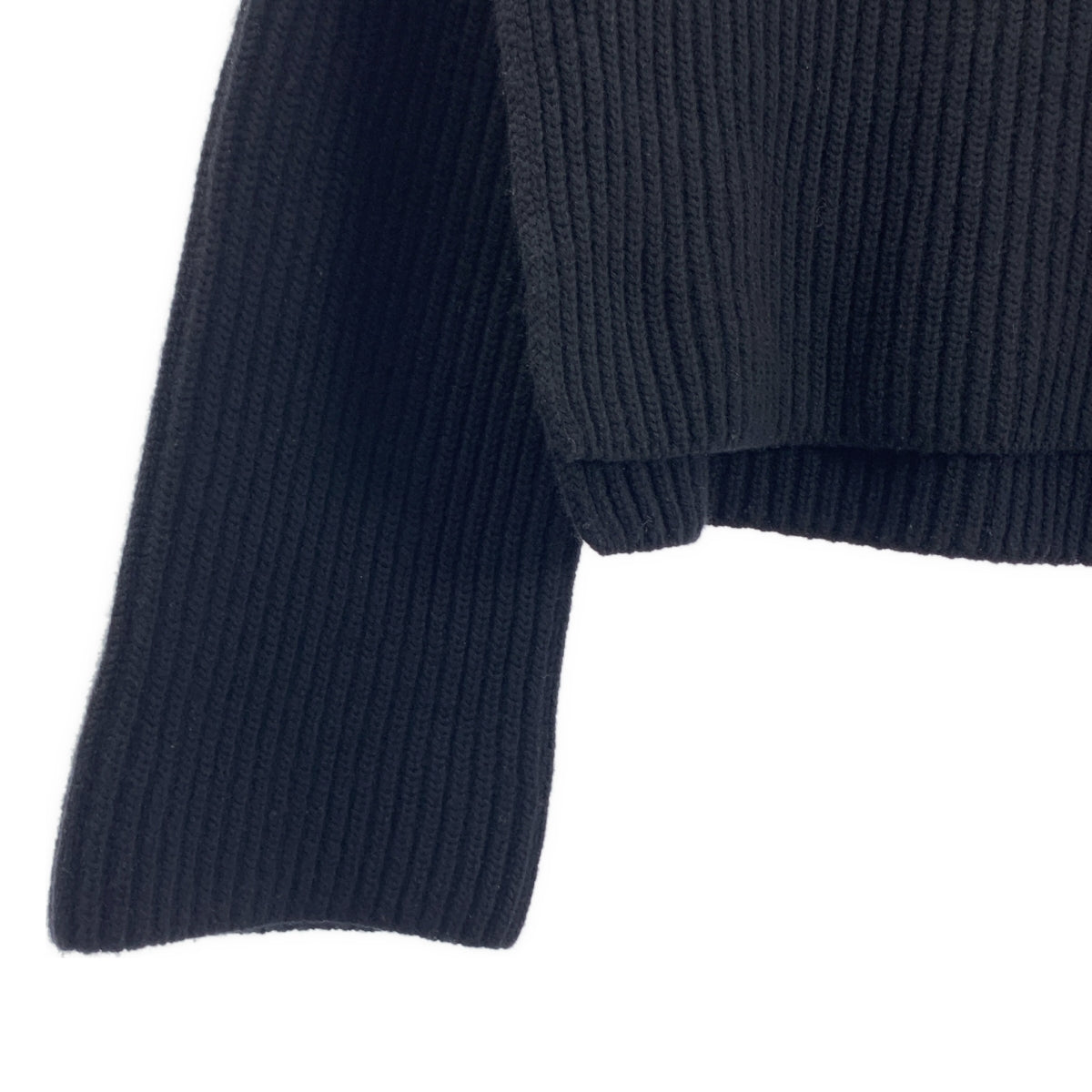 THE SHISHIKUI | 高領針織衫 / 羊絨與羊毛羅紋開衩高領針織衫 | F 碼 | 女款