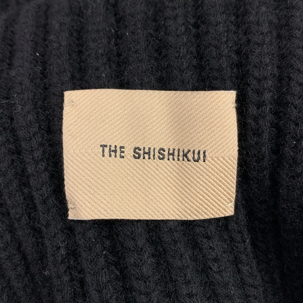 【THE SHISHIKUI】ショート丈ニットトップス 黒 セール】ショート丈メッシュニットトップス（Tシャツ/カットソー