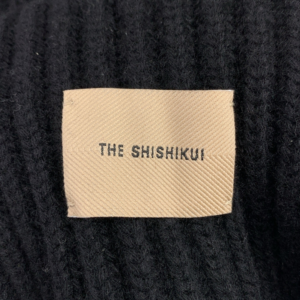 THE SHISHIKUI / シシクイ | HIGH NECK KNIT / カシミヤ ウール リブ スリット タートルネック ニット | F | レディース