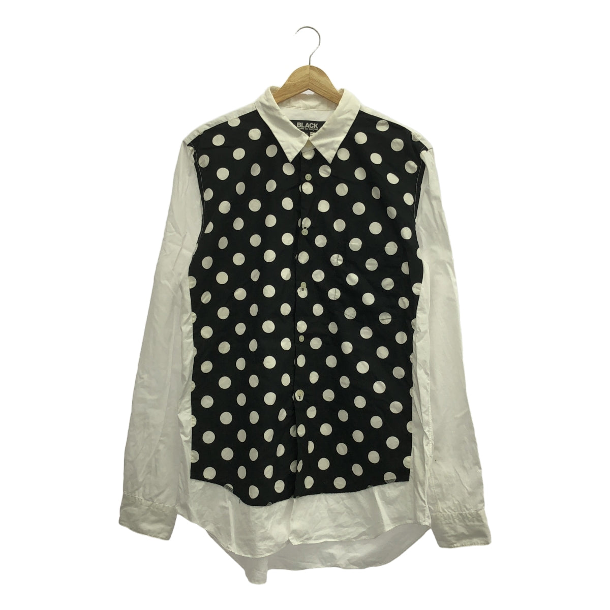 BLACK COMME des GARCONS | AD2014 | Polka dot cotton shirt | XL | Men's