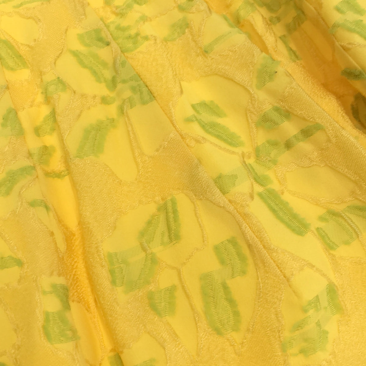 [Beautiful Condition] Drawer | SPRING Flower Jacquard Dart Flare Skirt / Fully Lined | Size 36 | Yellow | Women's