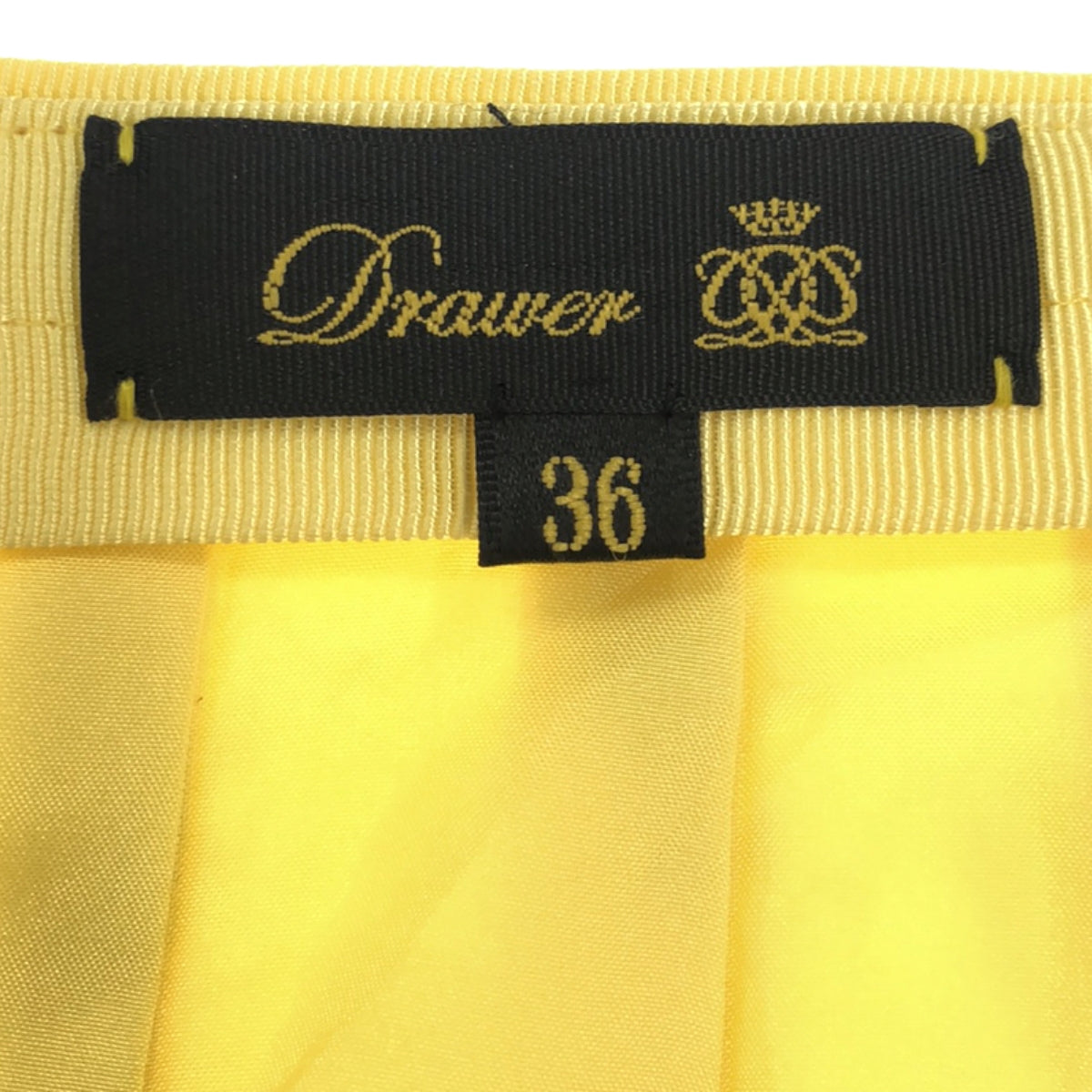 【美品】  Drawer / ドゥロワー | SPRING フラワージャカード ダーツフレアスカート / 総裏地 | 36 | イエロー | レディース