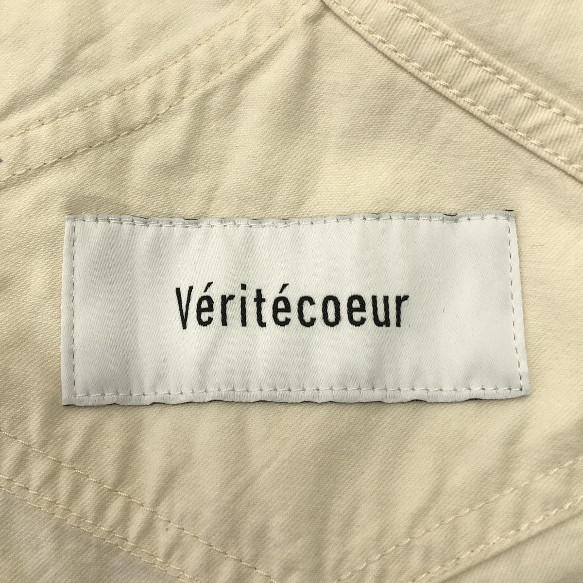 veritecoeur | 牛仔背帶褲 | 象牙色 | 女款