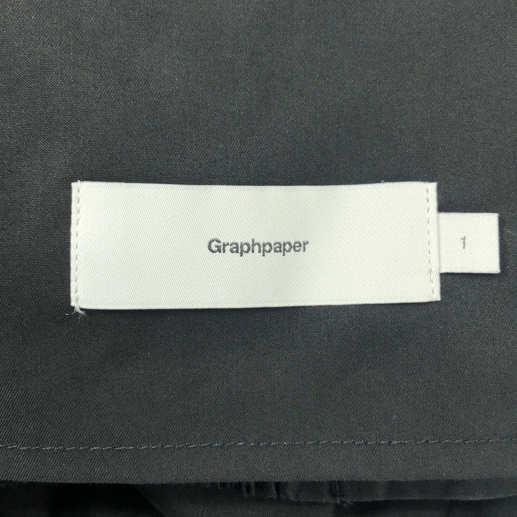 【新品】  Graphpaper / グラフペーパー | 2025SS | Solotex Twill Wide Chef Pants ソロテックス ツイル ワイド シェフパンツ | 1 | ブラック | メンズ