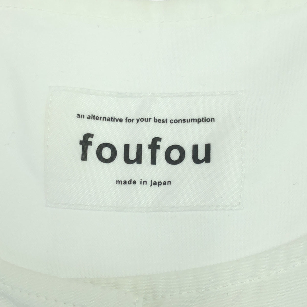 foufou / 푸후 | no collar broadcloth shirts / 노 컬러 브로드 크로스 셔츠 | 화이트 | 여성