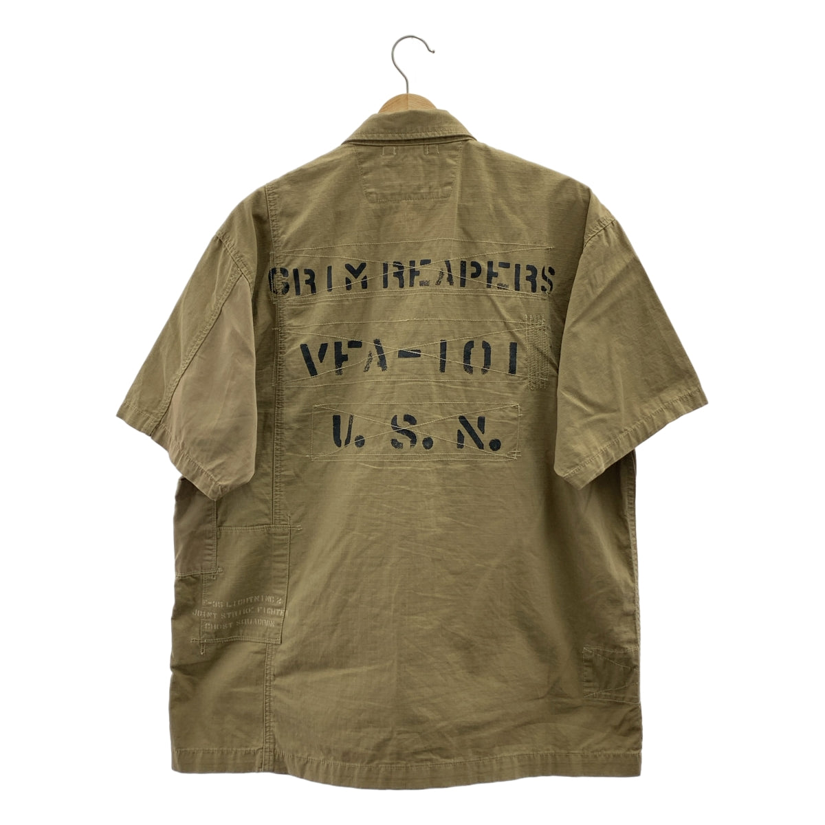 AVIREX / 아빌렉스 | 리메이크 밀리터리 셔츠 | 2XL | 남성
