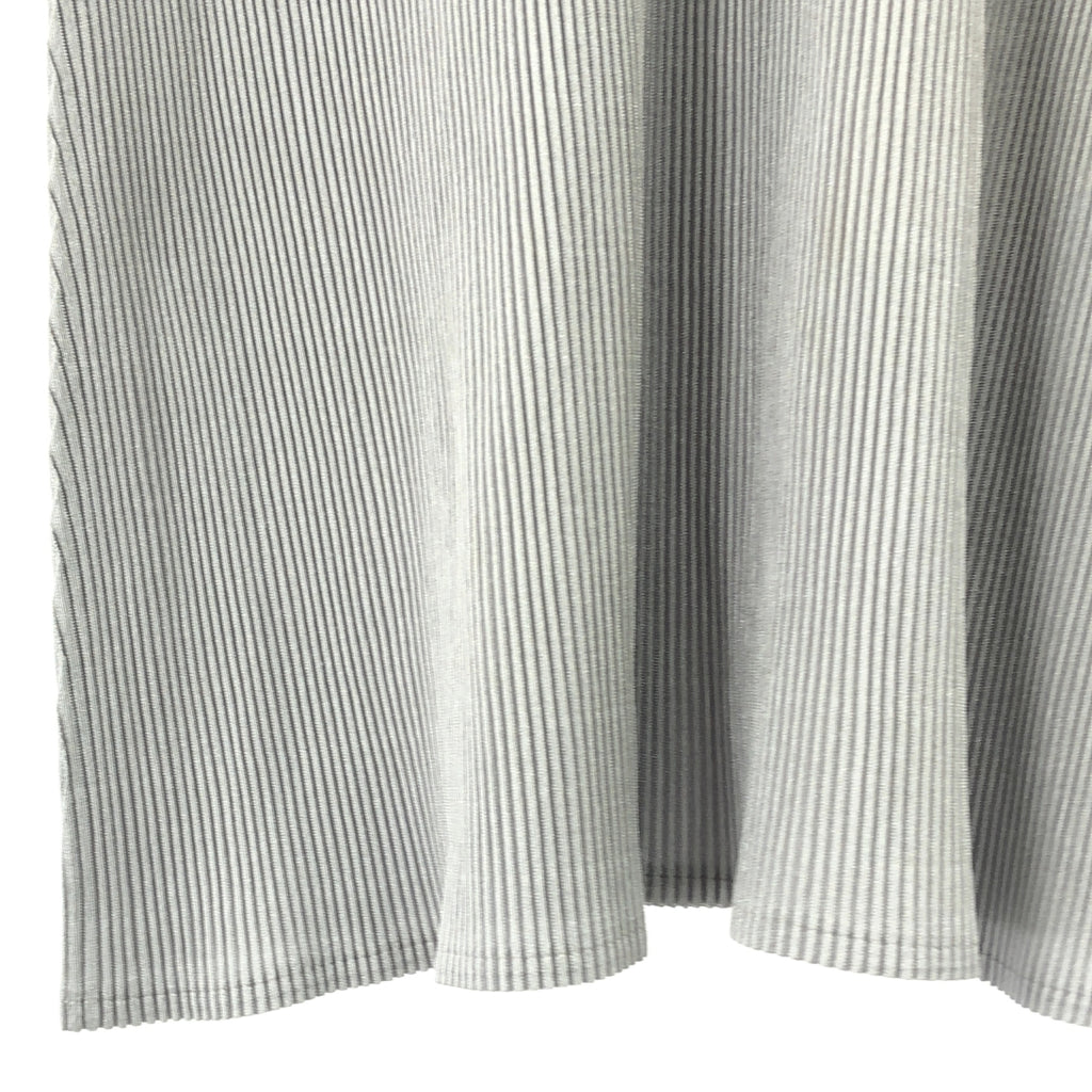 PLEATS PLEASE ISSEY MIYAKE / プリーツプリーズイッセイミヤケ | プリーツ 七分丈  カットソー | 3 | グレー | レディース