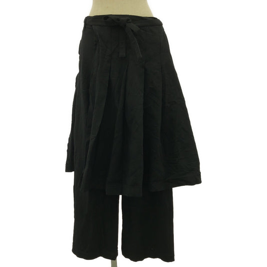COMME des GARCONS / コムデギャルソン | 2006AW | 製品染め プリーツ ラップ パンツ | S | ブラック | レディース