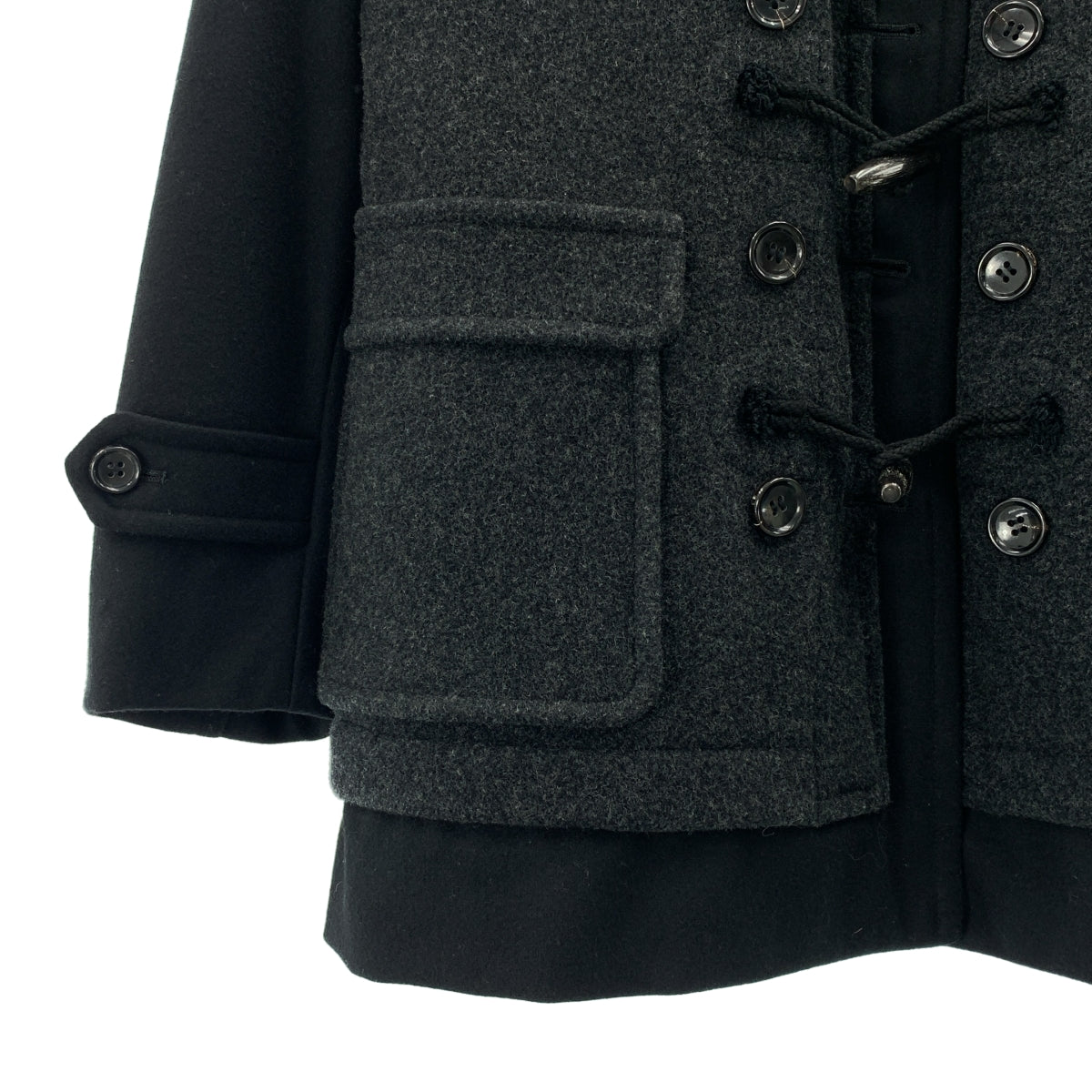 COMME des GARCONS HOMME PLUS / コムデギャルソンオムプリュス | 2009AW | ウール 中綿 ドッキング ダッフルコート | XS | メンズ