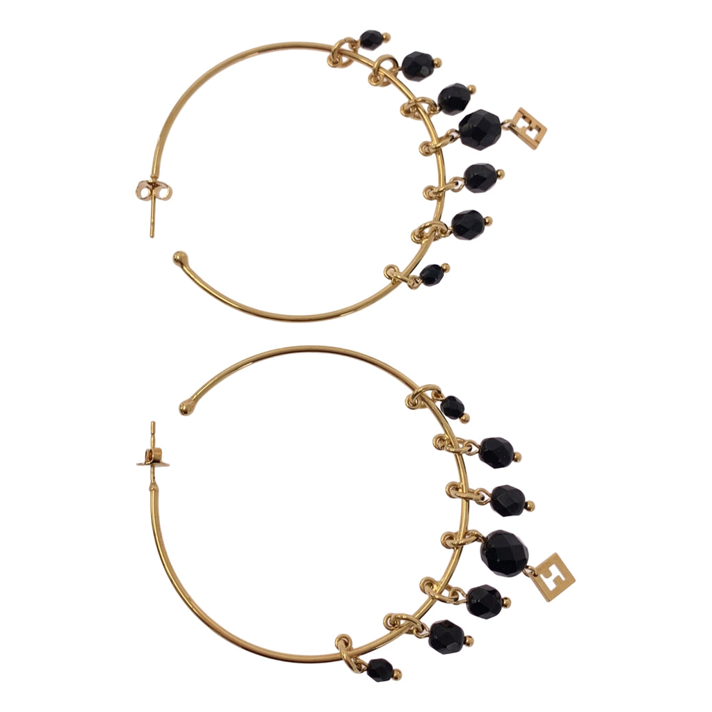 FENDI / フェンディ | 2セット ペア ズッカ ロゴチャーム 装飾 フープ ピアス |