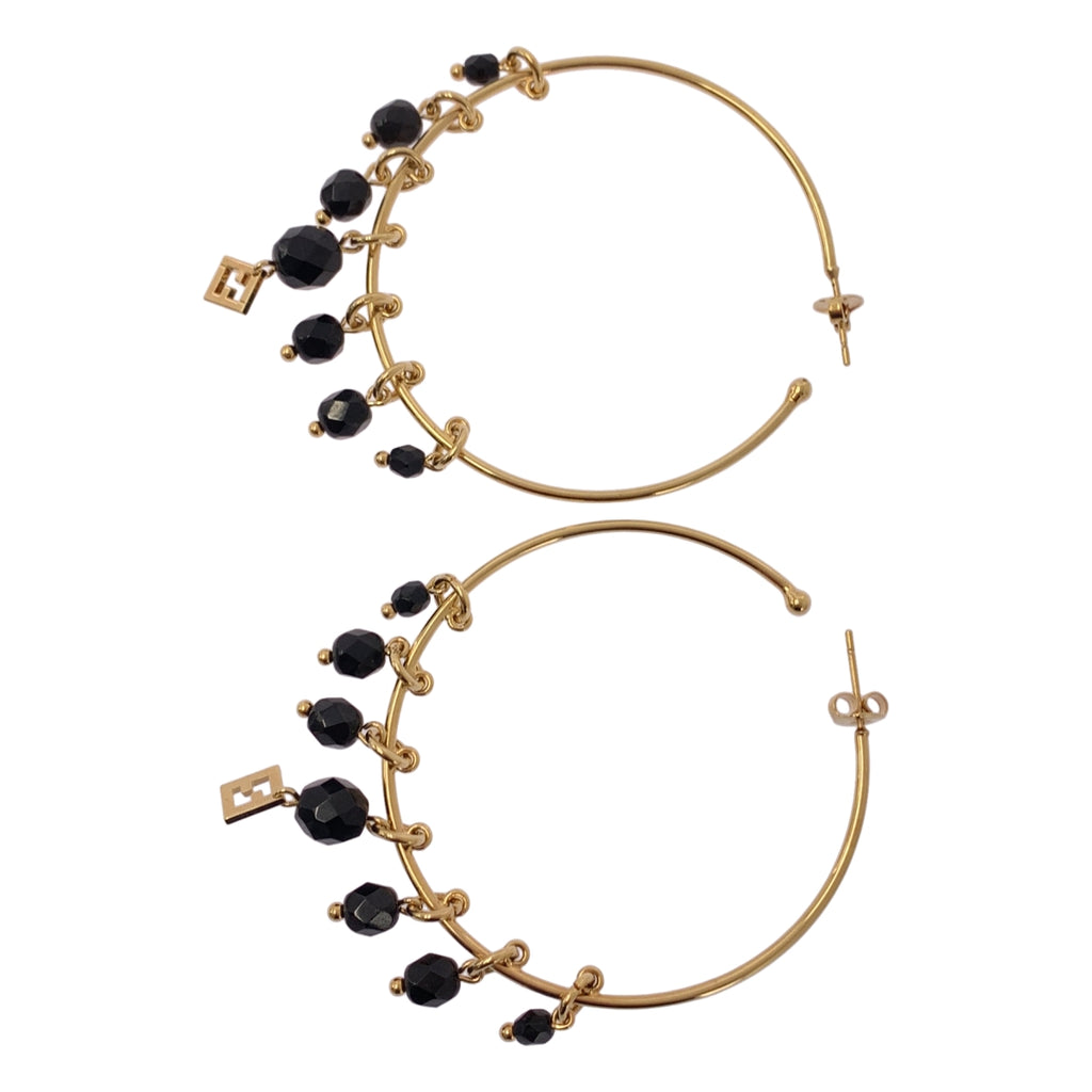 FENDI / フェンディ | 2セット ペア ズッカ ロゴチャーム 装飾 フープ ピアス |