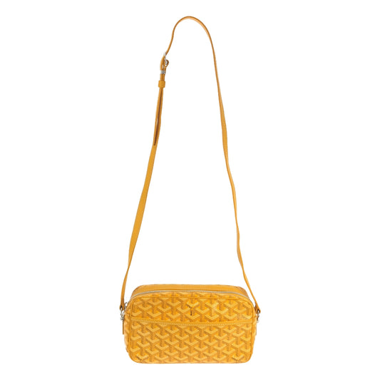 【美品】  GOYARD / ゴヤール | CAPVERT / カップヴェール レザー ロゴ ショルダーバッグ / ユニセックス | マスタード系 | レディース