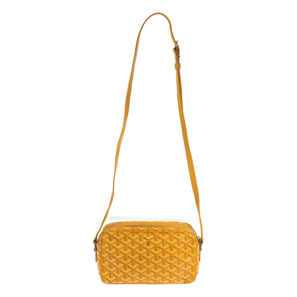 【美品】  GOYARD / ゴヤール | CAPVERT / カップヴェール レザー ロゴ ショルダーバッグ / ユニセックス | マスタード系 | レディース