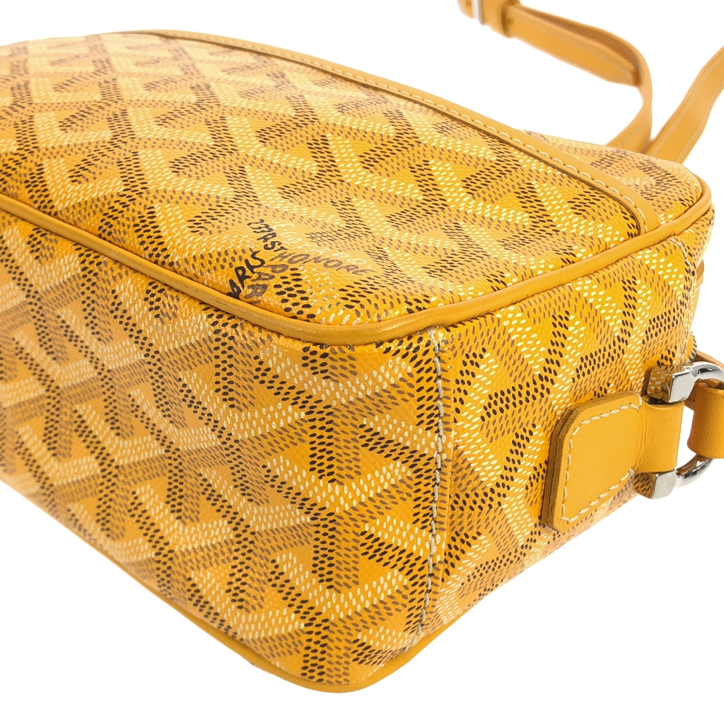 【美品】  GOYARD / ゴヤール | CAPVERT / カップヴェール レザー ロゴ ショルダーバッグ / ユニセックス | マスタード系 | レディース