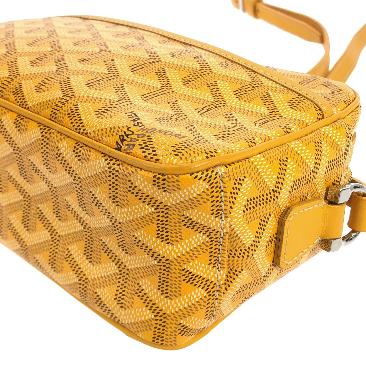 【美品】  GOYARD / ゴヤール | CAPVERT / カップヴェール レザー ロゴ ショルダーバッグ / ユニセックス | マスタード系 | レディース