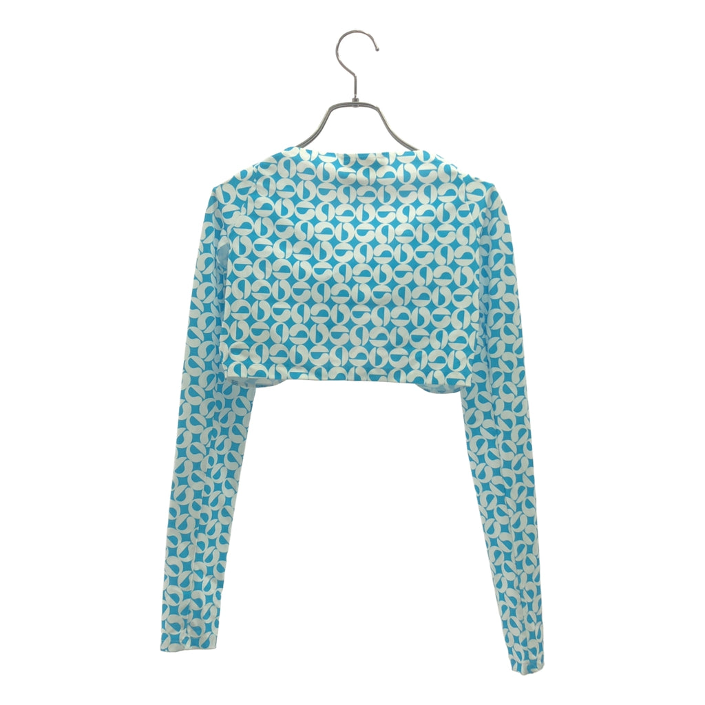 【美品】  Coperni  / コペルニ | 総柄プリント クロップド トップス カットソー | M | ブルー | レディース