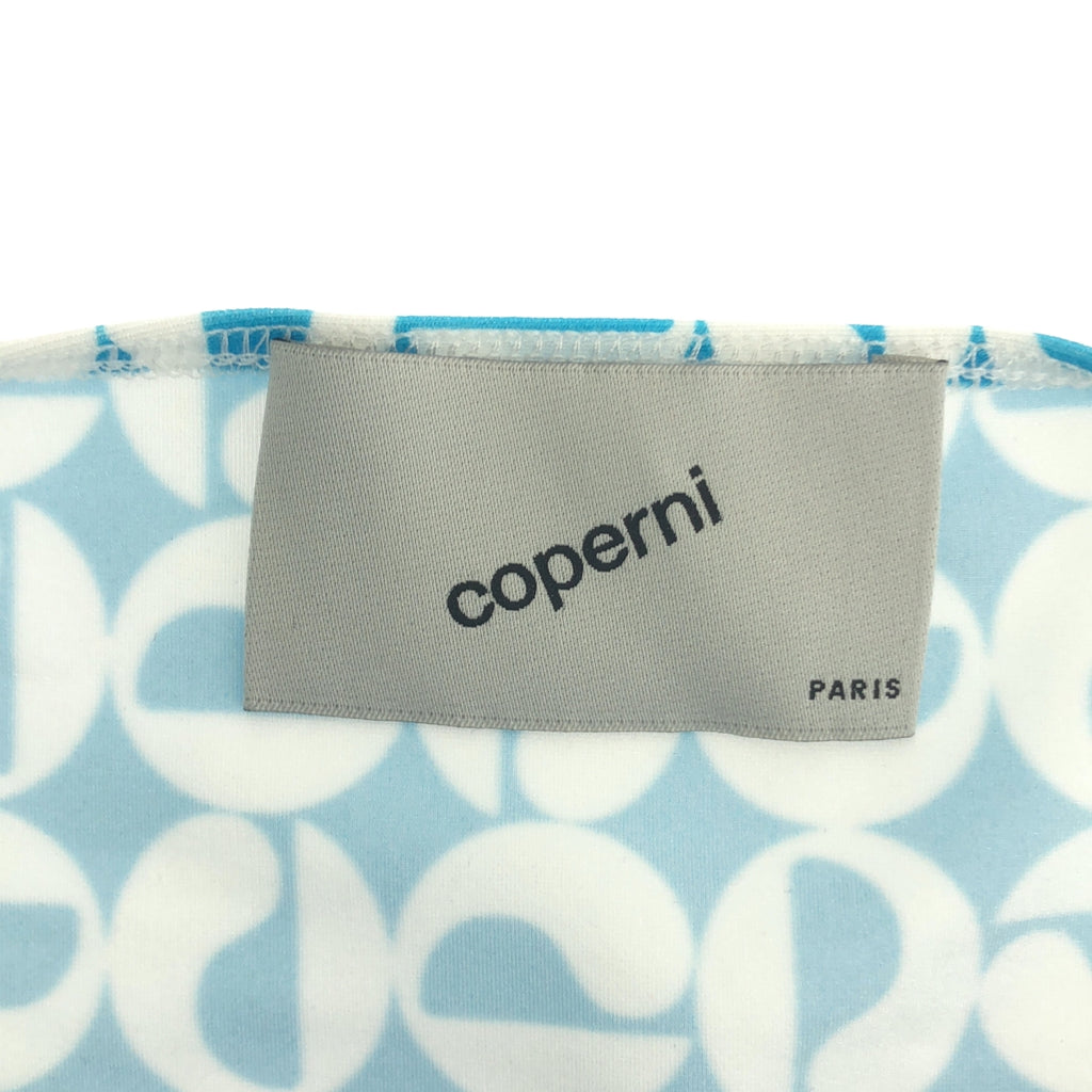 【美品】  Coperni  / コペルニ | 総柄プリント クロップド トップス カットソー | M | ブルー | レディース