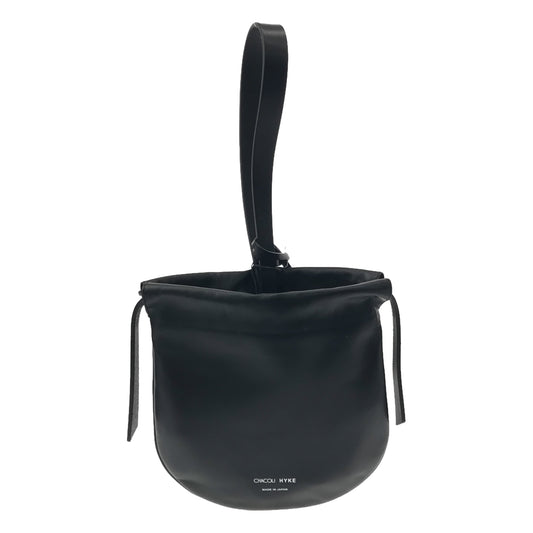 [Good Condition] HYKE / Haiku | × CHACOLI LEATHER DRAWSTRING BAG Leather Shoulder Bag | Black | Women's