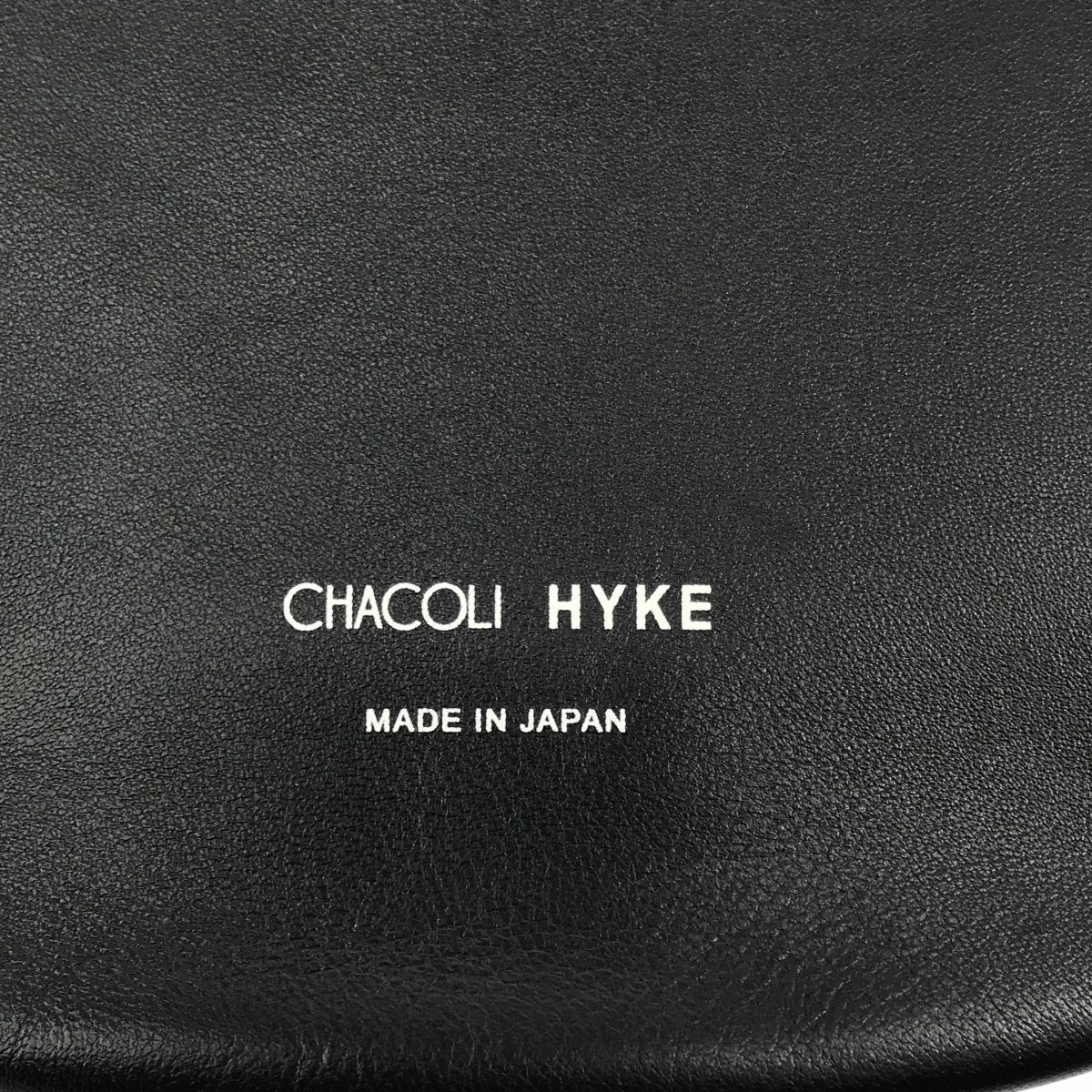 【美品】  HYKE / ハイク | × CHACOLI LEATHER DRAWSTRING BAG レザーショルダーバッグ | ブラック | レディース