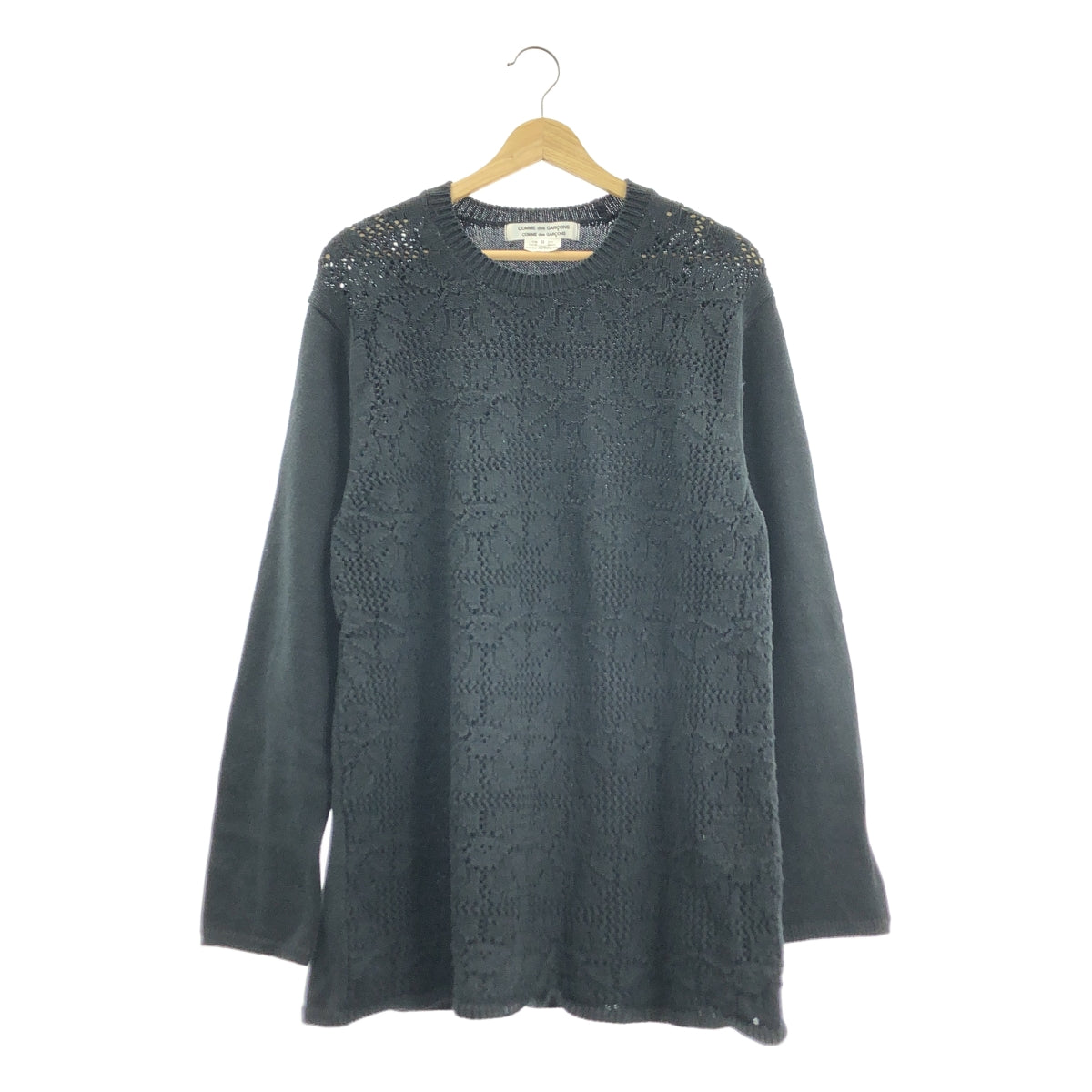 COMME des GARCONS COMME des GARCONS / 콤콤 | 2023SS | 코튼 오버 실루엣 니트 스웨터 | S |