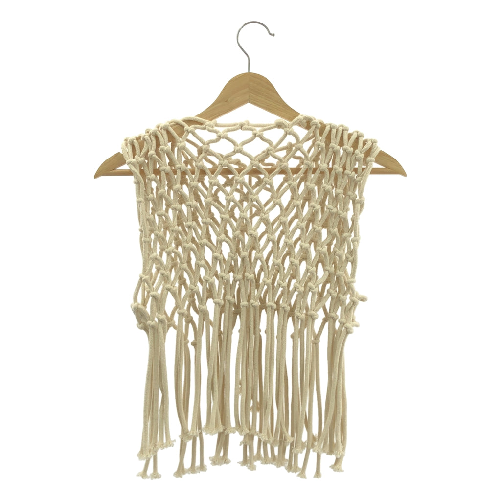 HYKE / ハイク | ROPE NET CROPPED TOP トップス | ベージュ | レディース