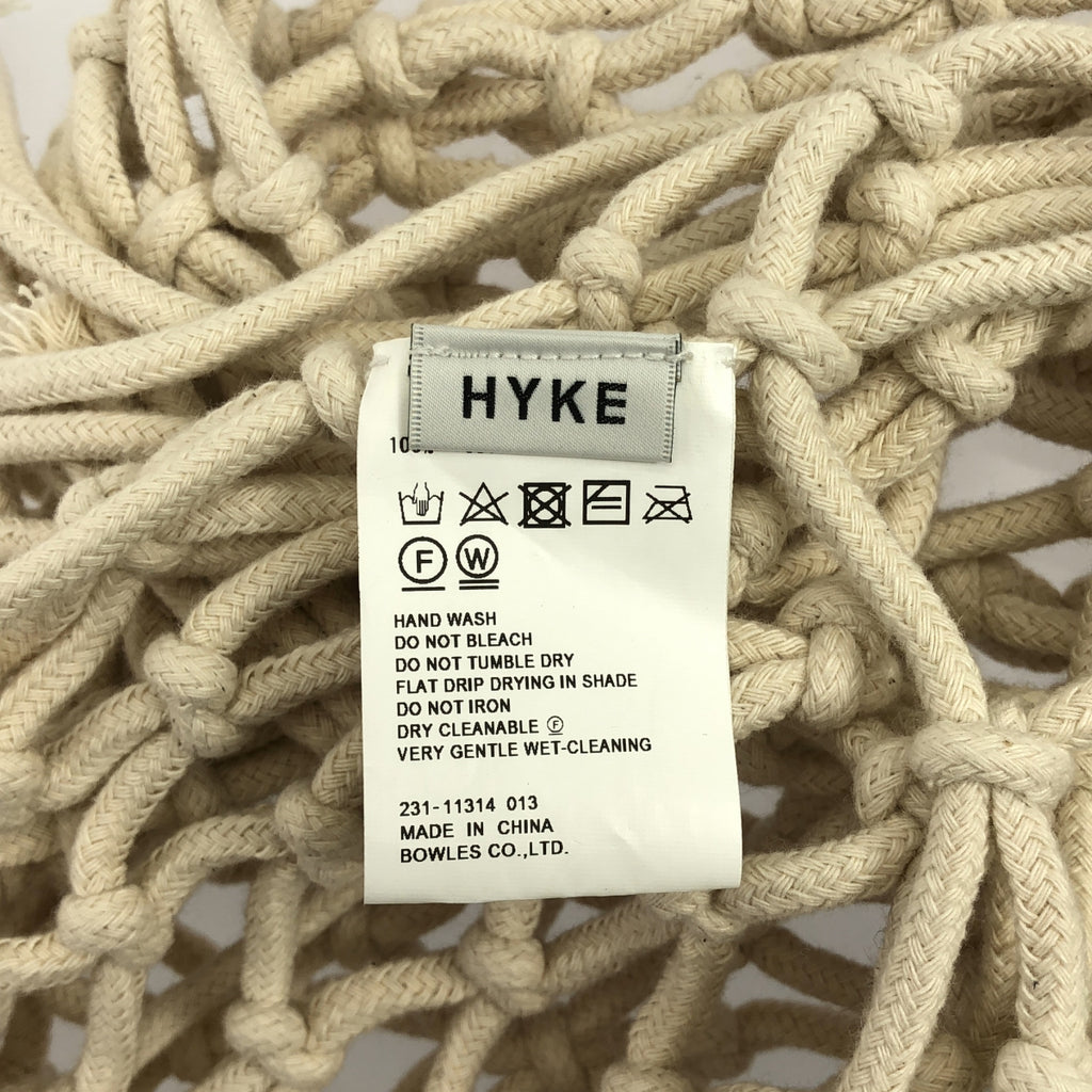 HYKE / ハイク | ROPE NET CROPPED TOP トップス | ベージュ | レディース