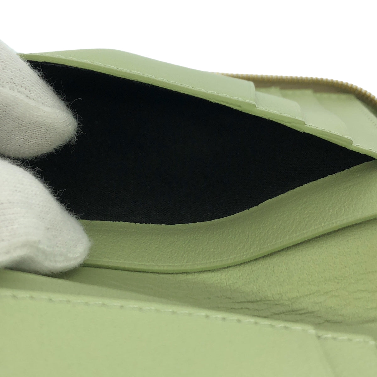 [狀況良好] LOEWE |結緊湊型拉鍊錢包雙折錢包 |粘土綠/酸橙綠|女性的