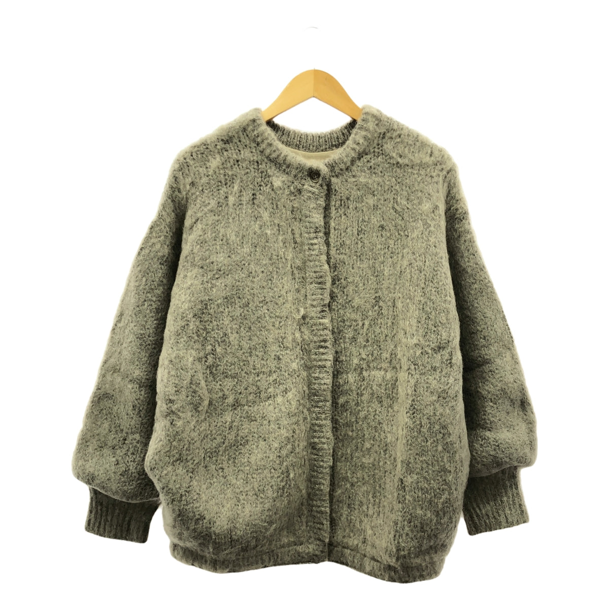 [狀況良好] AMERI | 2WAY 馬海毛毛絨針織開襟衫 | F | 棕色 | 女款