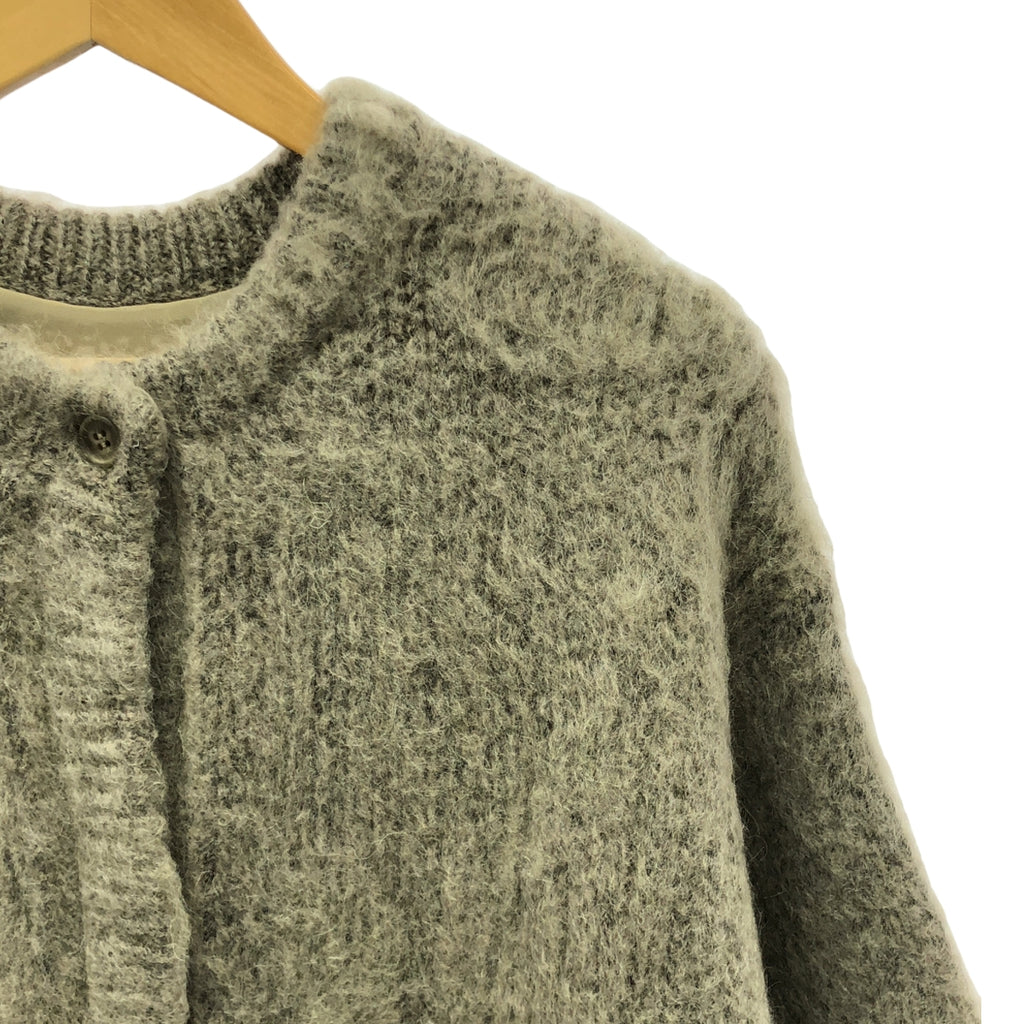 【미품】 AMERI / 아메리 | 2WAY MOHAIR SHAGGY KNIT 니트 카디건 | F | 브라운 | 여성