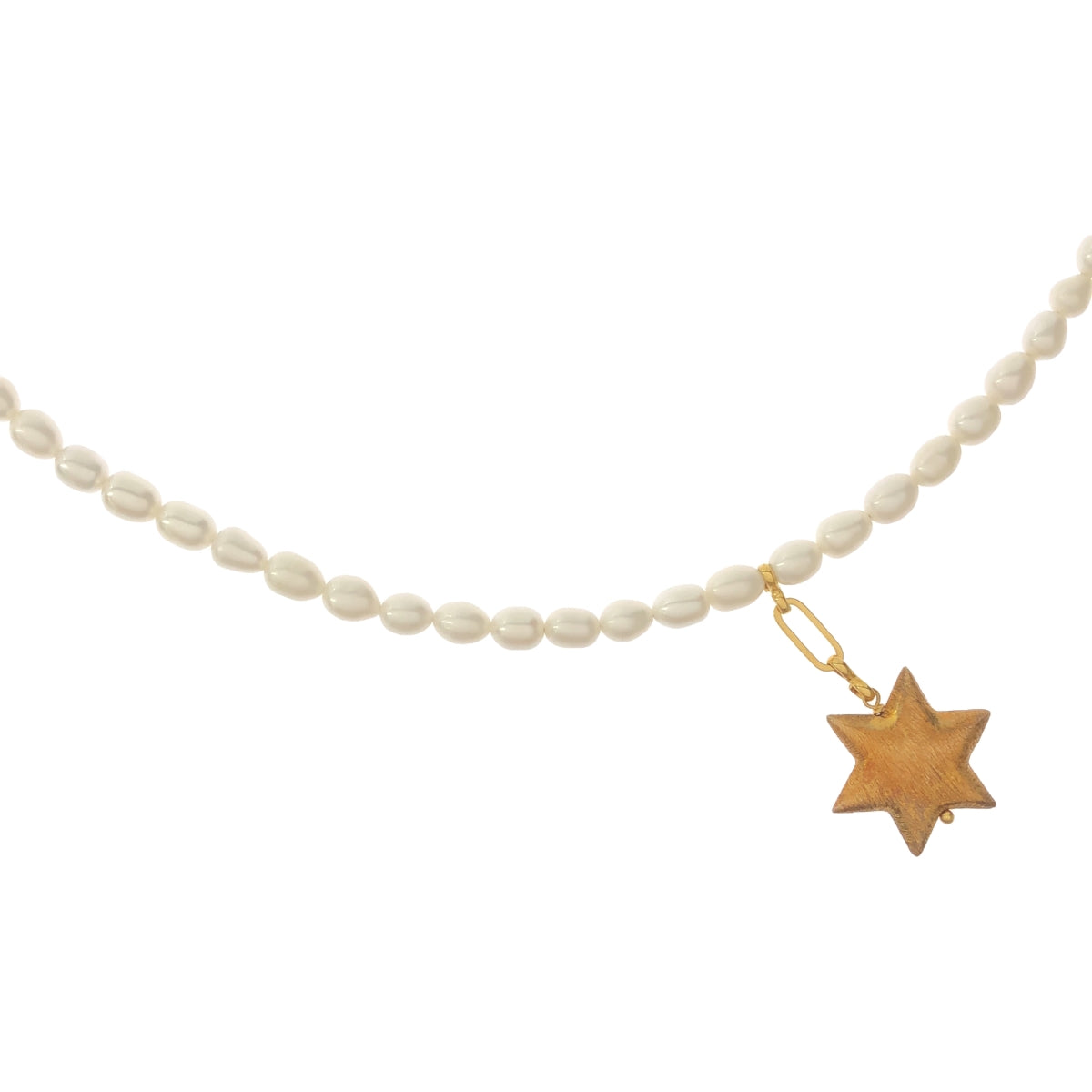 TIMELESS PEARLY | Gold charm pearl necklace |