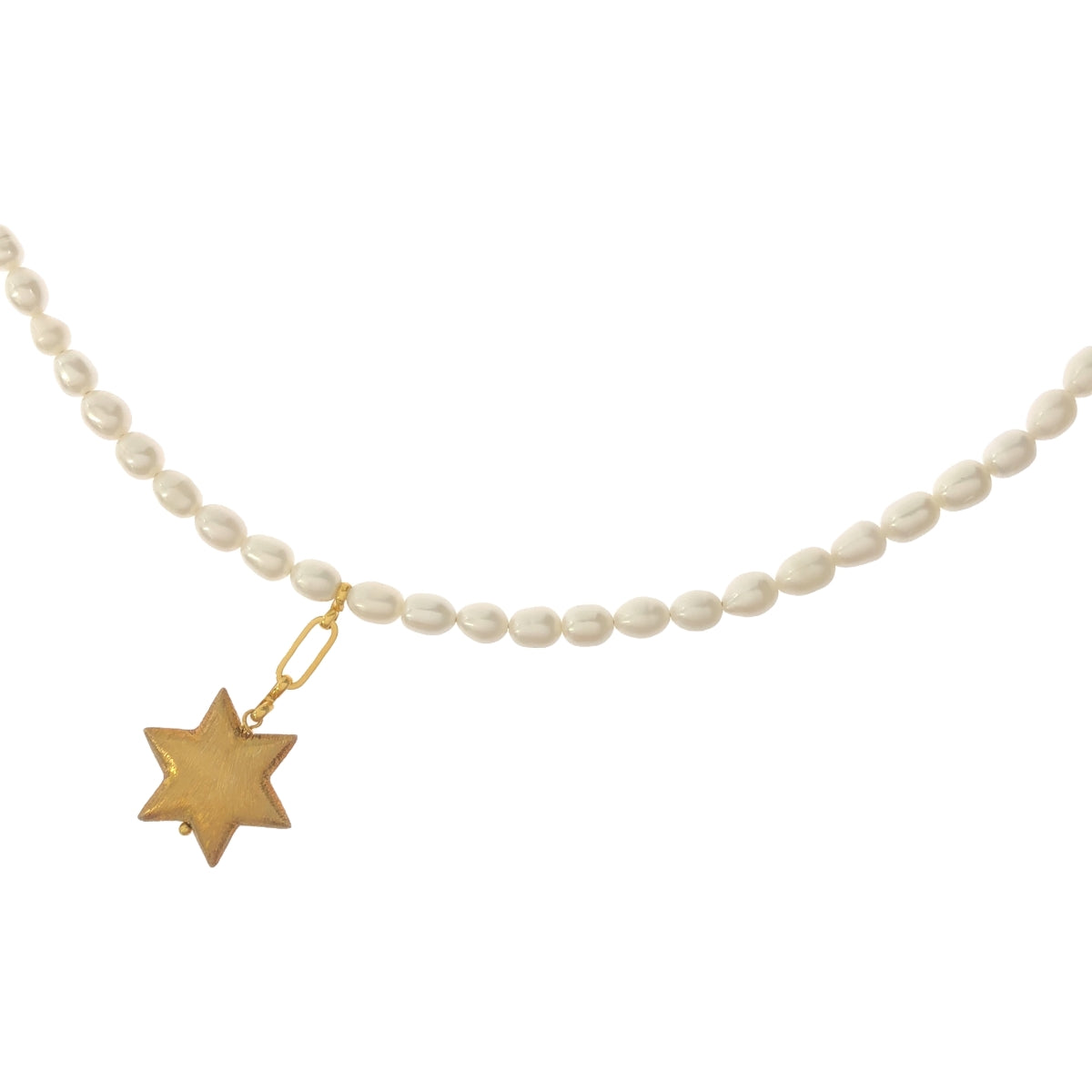 TIMELESS PEARLY | Gold charm pearl necklace |