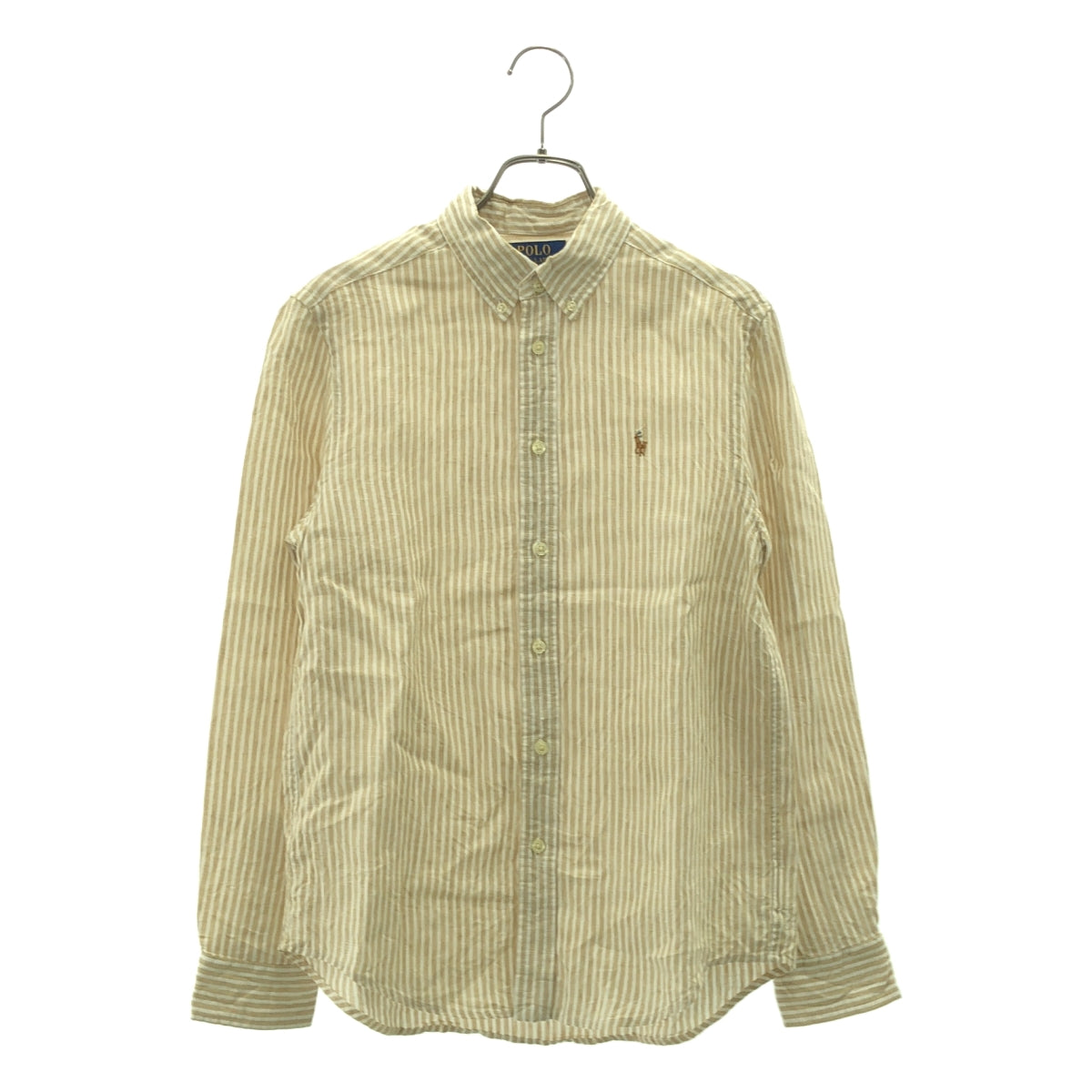POLO RALPH LAUREN / 폴로랄프로렌 | 스트라이프 원포인트 포니 버튼 다운 셔츠 블라우스 | L |