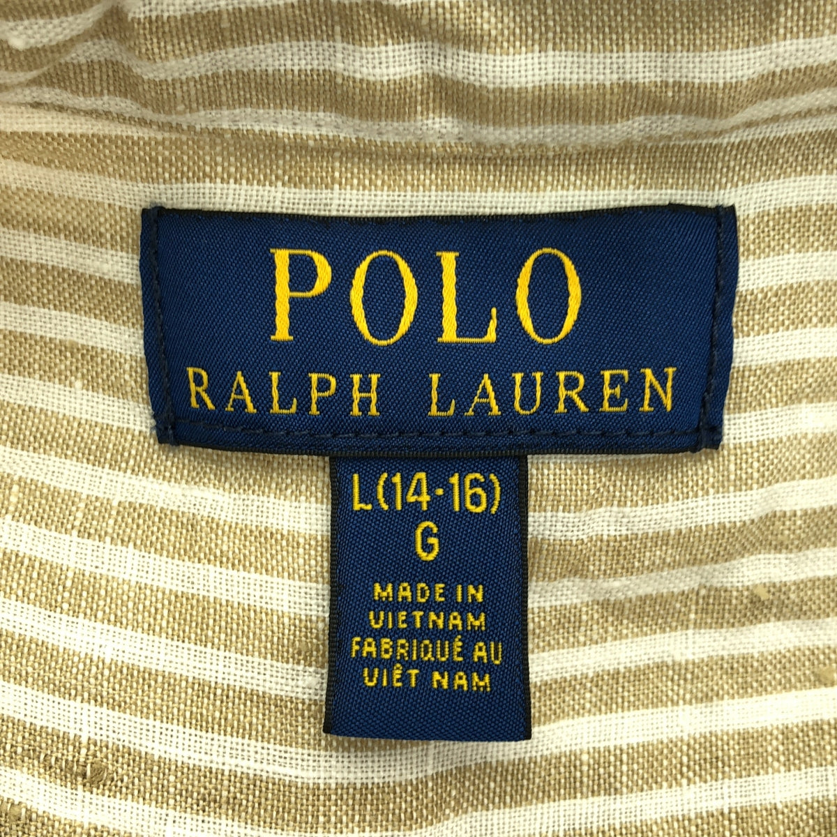 POLO RALPH LAUREN / 폴로랄프로렌 | 스트라이프 원포인트 포니 버튼 다운 셔츠 블라우스 | L |