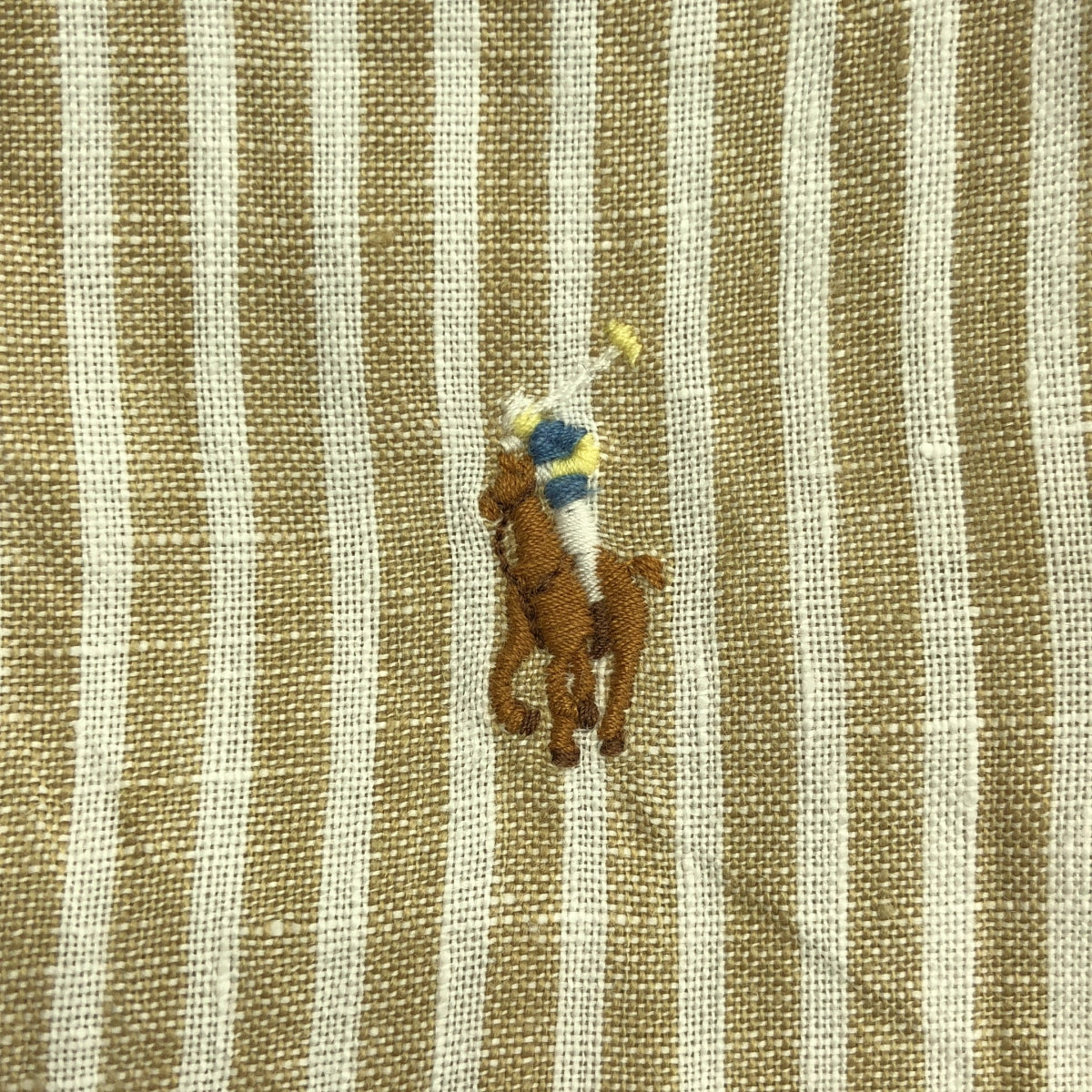 POLO RALPH LAUREN / 폴로랄프로렌 | 스트라이프 원포인트 포니 버튼 다운 셔츠 블라우스 | L |