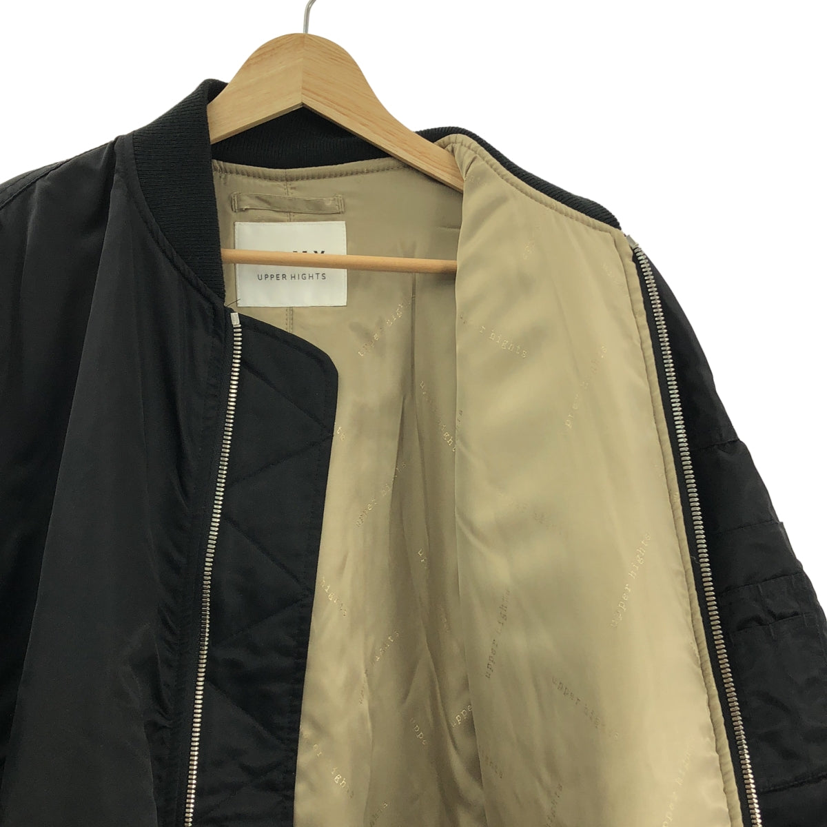 upper hights / upper hights | x IENA / IENA 獨家 / 陸軍 / MA-1 超大飛行員夾克 / 全襯裡帶標誌 | 尺寸 0 | 黑色 | 女款