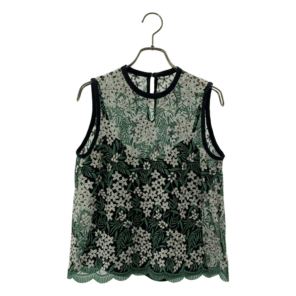 Mame Kurogouchi / マメクロゴウチ | Tulle Embroidered Top / フラワー エンブロイダリー トップス / インナー付き | 1 | レディース