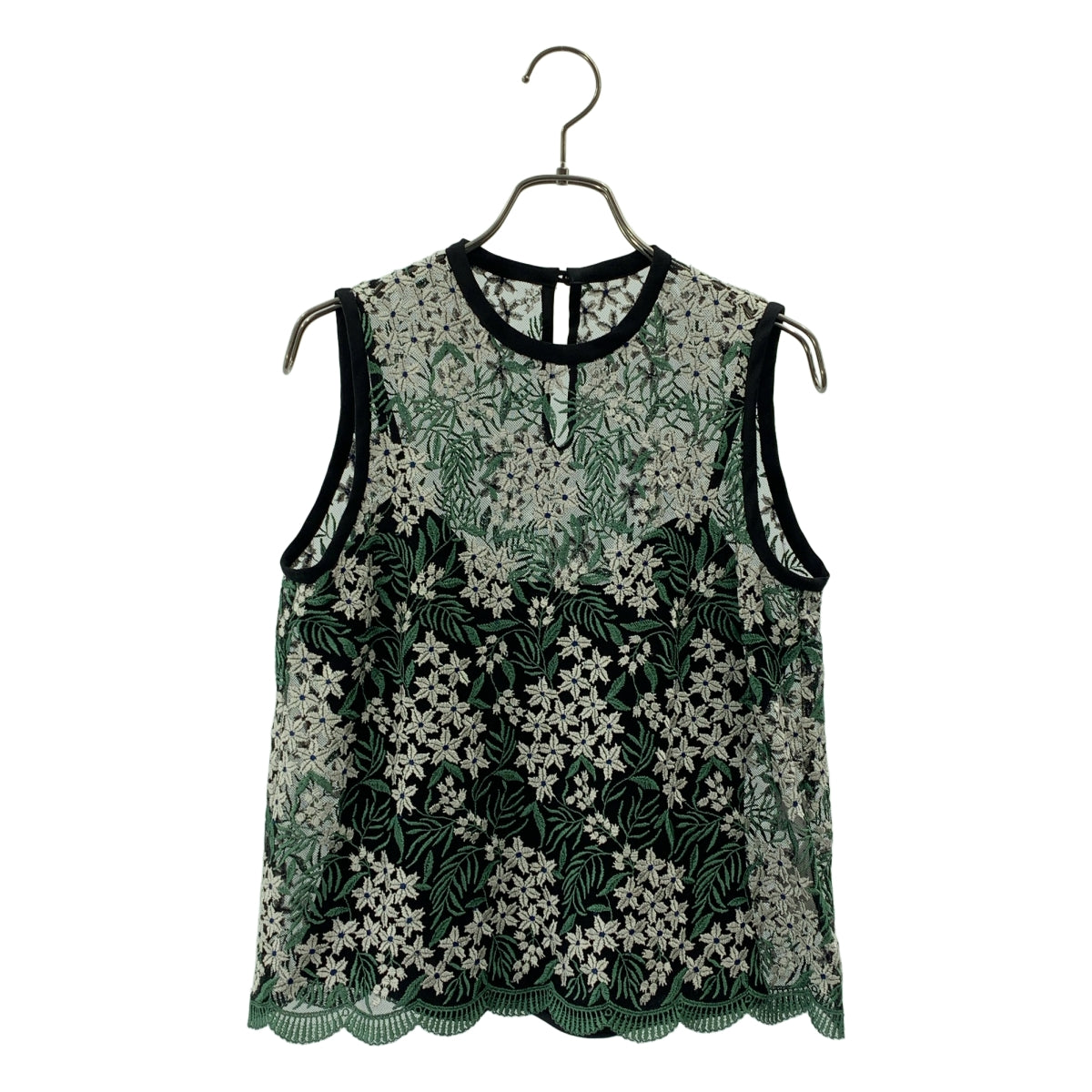 Mame Kurogouchi / マメクロゴウチ | Tulle Embroidered Top / フラワー エンブロイダリー トップス / インナー付き | 1 | レディース