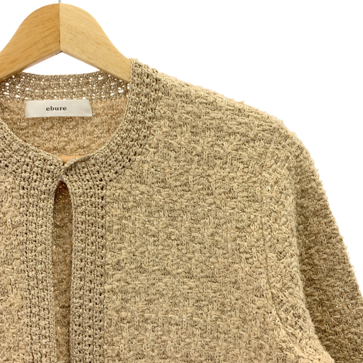 ebure エブール　ラメミックス ツイード カーディガン ebure / エブール | ラメ ミックス ツイード カーディガン | F