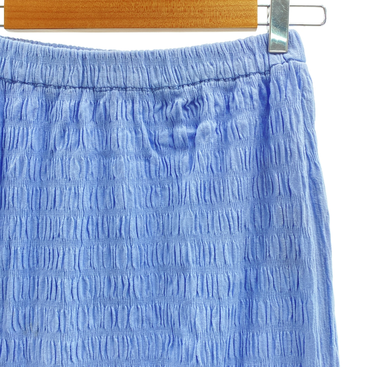 MEER. / メーア | シャーリング タイト スカート | ライトブルー | レディース