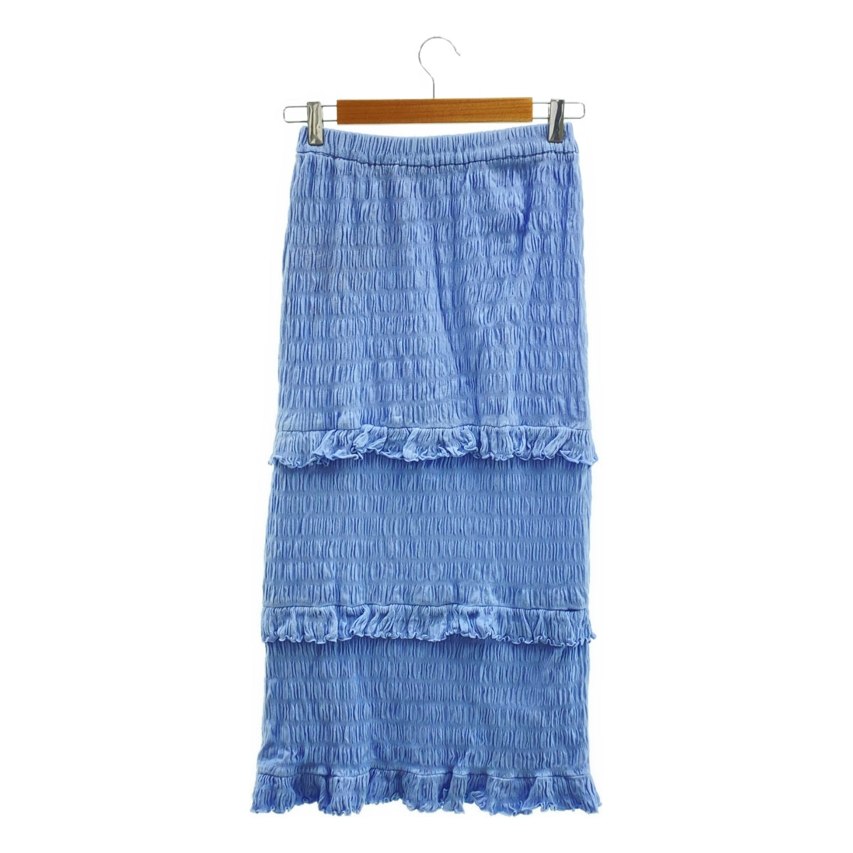 MEER. / メーア | シャーリング タイト スカート | ライトブルー | レディース