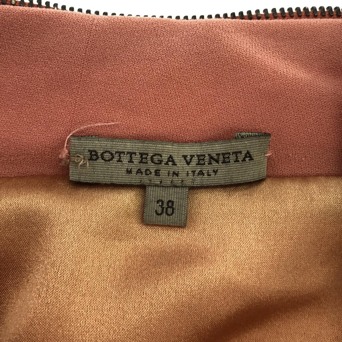 BOTTEGA VENETA / 보테가베네타 | 실크 지퍼 드레스 원피스 / 총 안감 | 38 | 핑크 | 여성