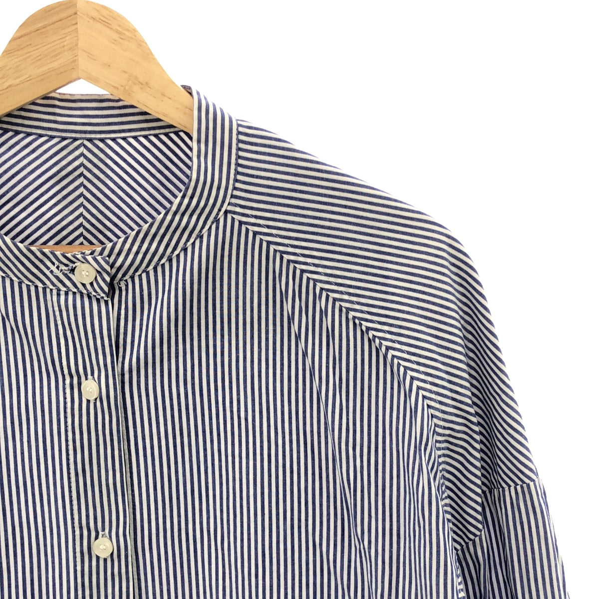 MACHATT / Machat | Striped stand-up collar overshirt |