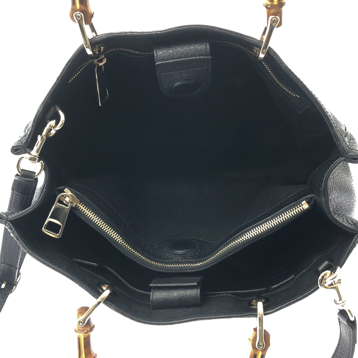 GUCCI / 구찌 | 대나무 쇼퍼 스몰 2WAY 가방 | 블랙 | 여성