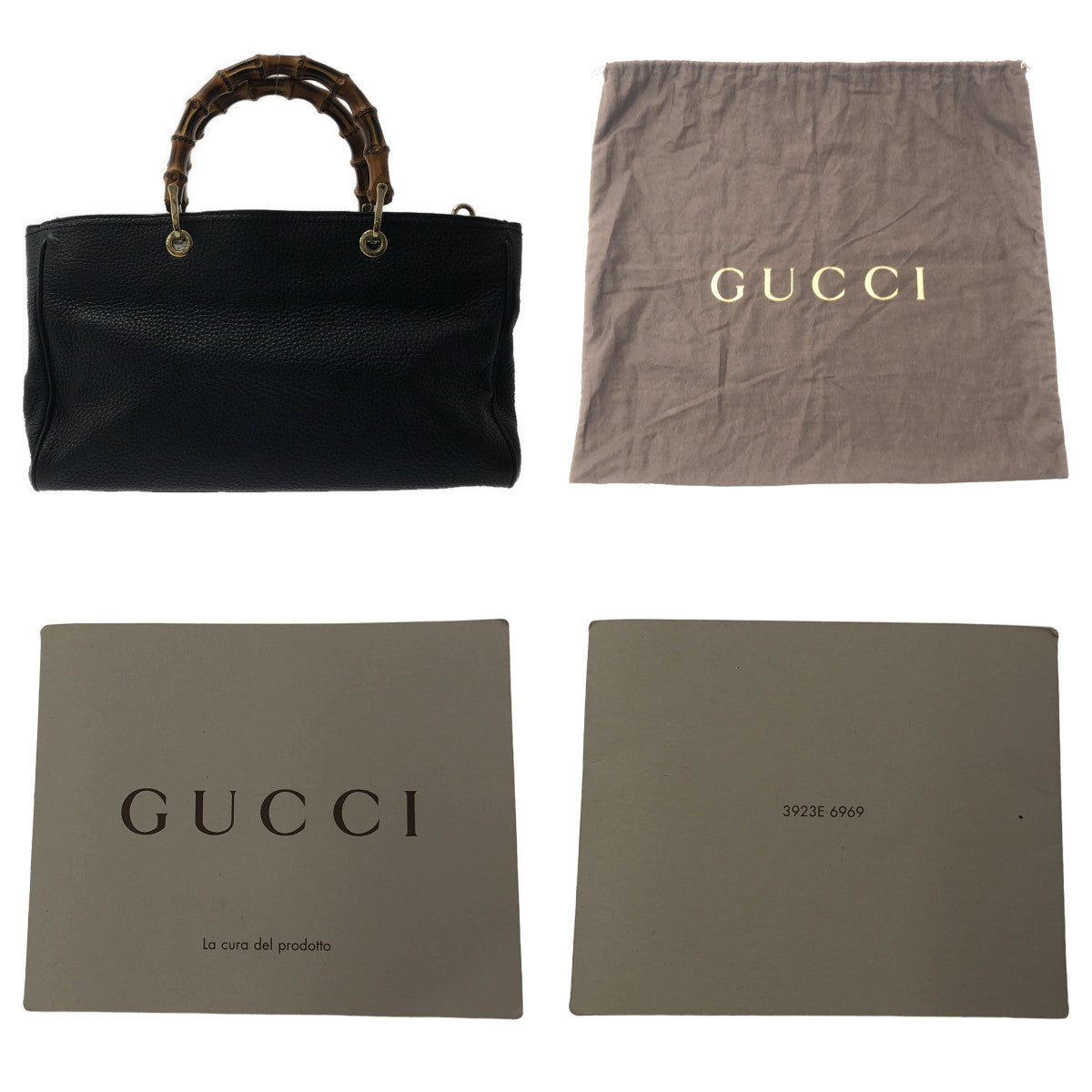 GUCCI / 구찌 | 대나무 쇼퍼 스몰 2WAY 가방 | 블랙 | 여성