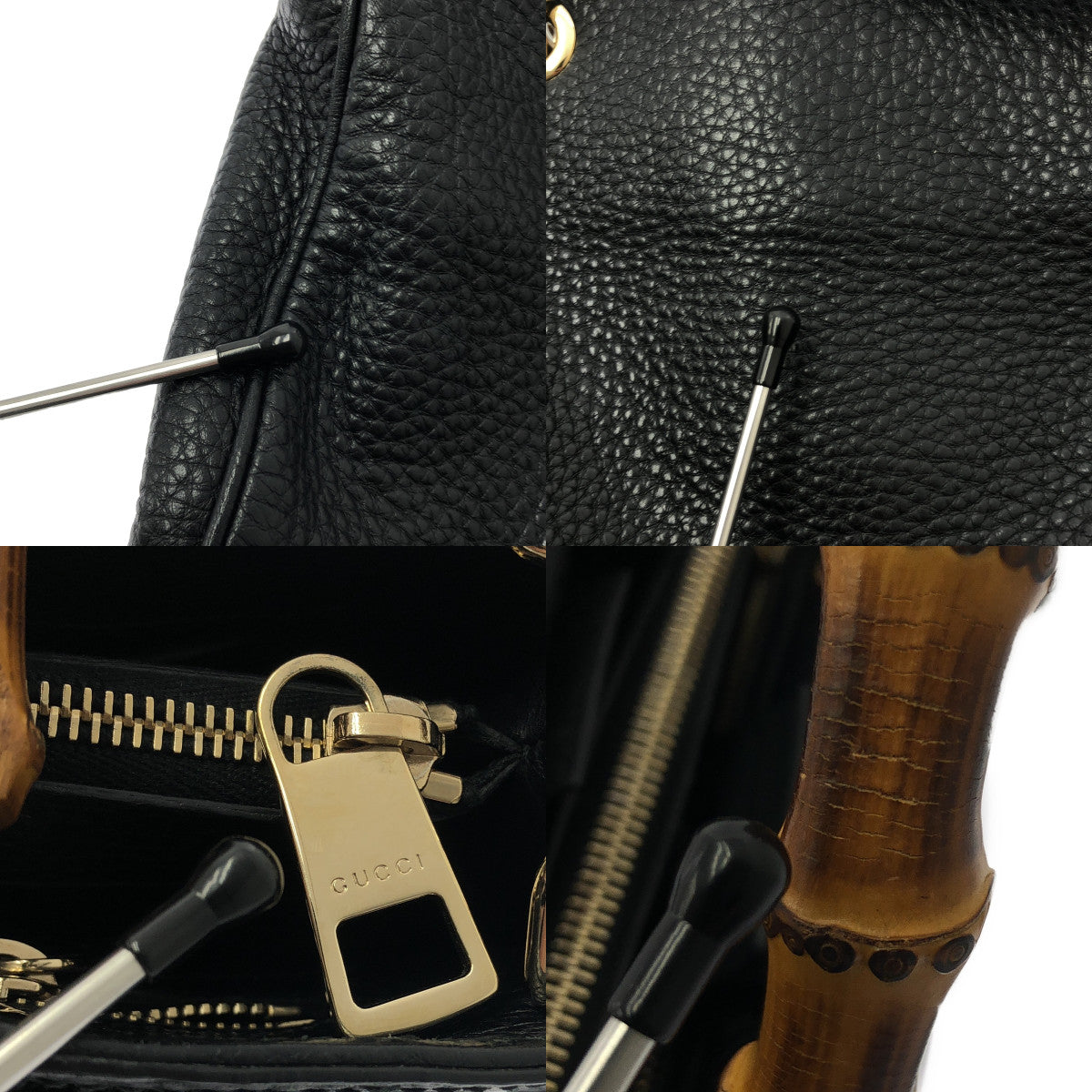 GUCCI / 구찌 | 대나무 쇼퍼 스몰 2WAY 가방 | 블랙 | 여성