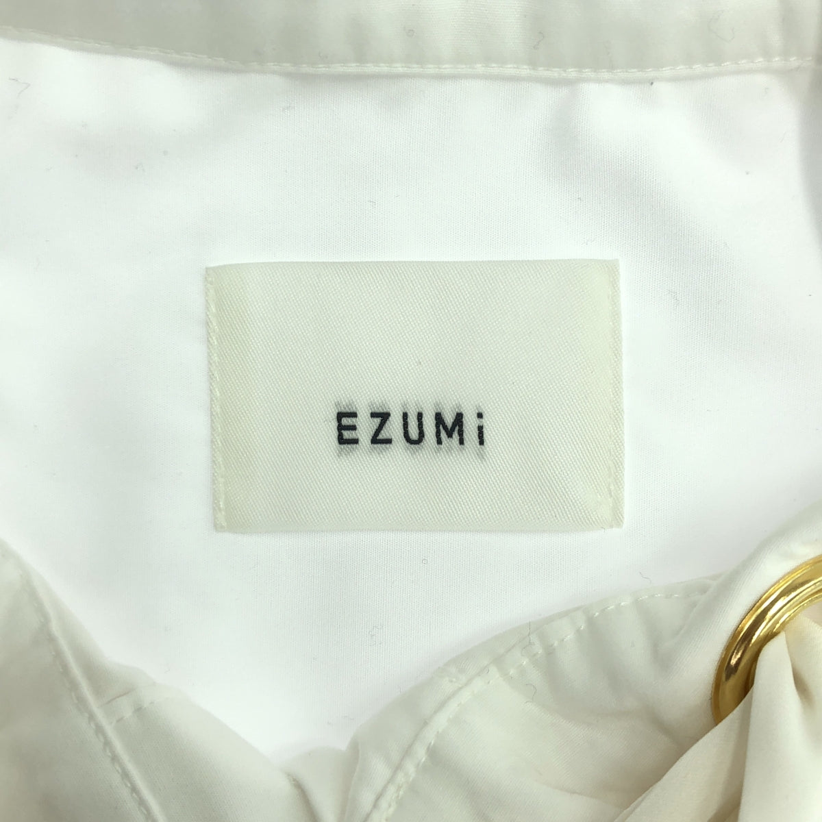 EZUMi |立領領結襯衫 |免費 |白色 |女性的