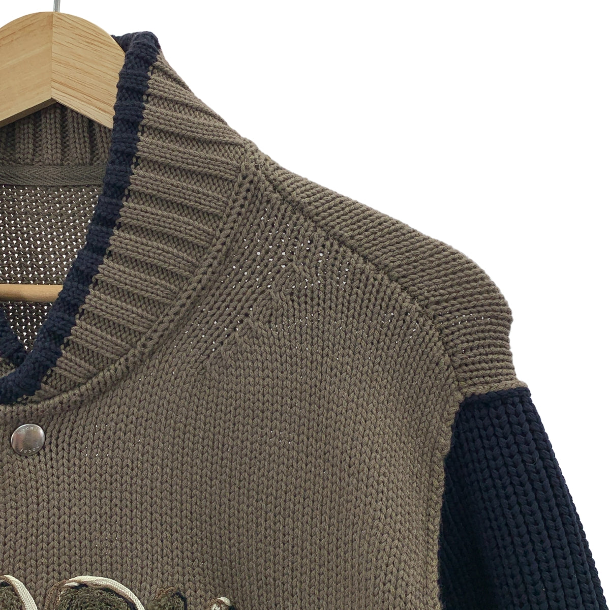 sacai / サカイ | Eric Haze Code Embroidery Knit Blouson エリックヘイズ エンブロイダリーロゴ ニットジャケット | 2 | メンズ