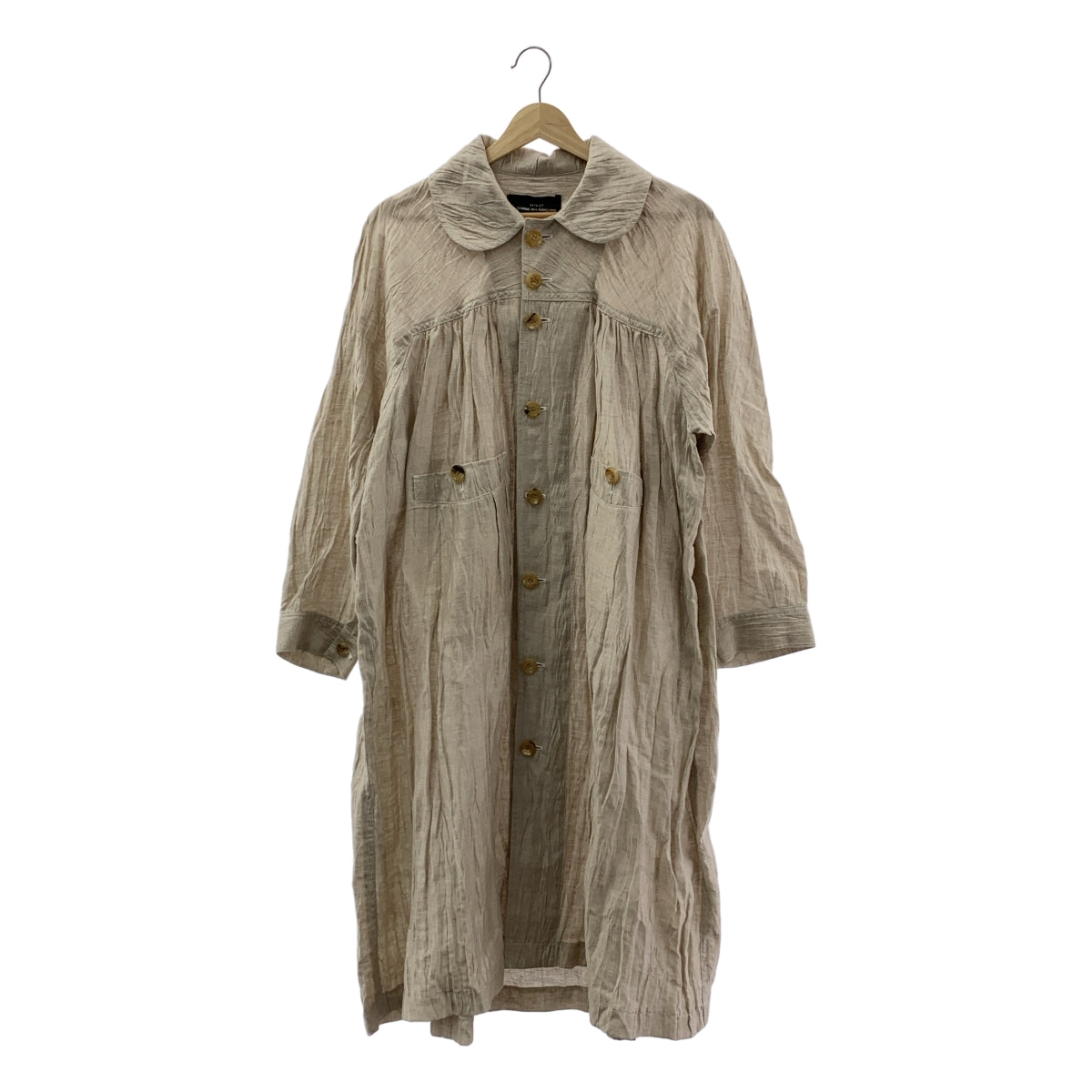 tricot COMME des GARÇONS | 2021 春夏 | 亞麻與尼龍圓領襯衫裙 | M 碼 | 女款